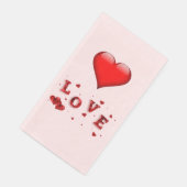 Liebe Herz Valentine Serviette (Ecke)