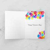 Liebe Herz Valentines BALLOON Aquarell Feiertagskarte (Innenseite)