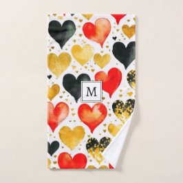 Liebe Herz Valentines Romantische Niedliche Gemust Handtuch