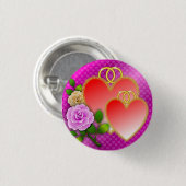 Liebe Herz Valentinstag-20362 Button (Vorne & Hinten)