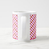 Liebe Herz Valentinstag Muster Jumbo-Tasse (Rückseite)