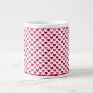 Liebe Herz Valentinstag Muster Jumbo-Tasse