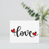 Liebe Herz Valentinstag Postkarte (Stehend Vorderseite)