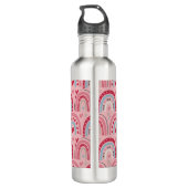 Liebe Herz Valentinstag Regenbogen Edelstahlflasche (Rückseite)