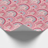 Liebe Herz Valentinstag Regenbogen Geschenkpapier (Ecke)