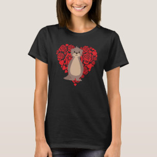 Liebe Herz Valentinstag Rose Meer Otter Boys Ki T-Shirt