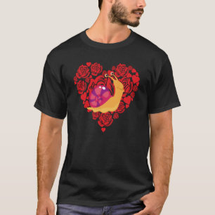 Liebe Herz Valentinstag Rose Schnecken Jungen Kind T-Shirt