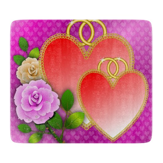 Liebe Herz Valentinstag Schneidebrett (Vorderseite)