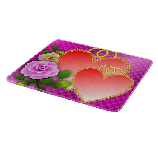 Liebe Herz Valentinstag Schneidebrett (Ecke)