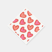 Liebe Herz Valentinstag Serviette (Ecke)