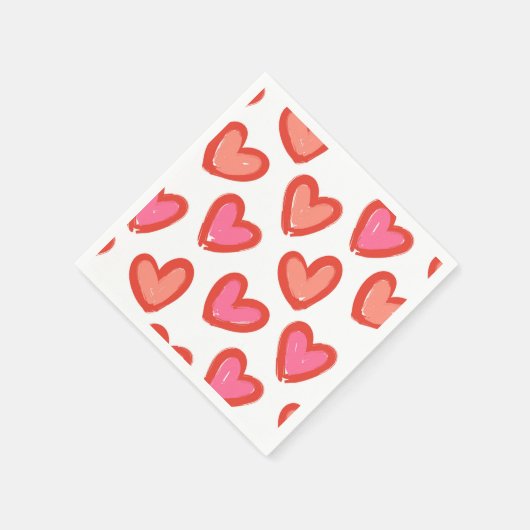 Liebe Herz Valentinstag Serviette (Ecke)