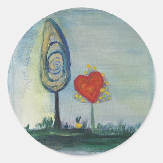 Liebe, Herz, Valentinsticker Runder Aufkleber (Vorderseite)