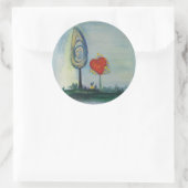 Liebe, Herz, Valentinsticker Runder Aufkleber (Tasche)