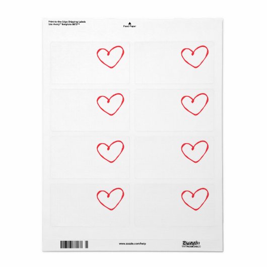 Liebe-Herz-Versandkennzeichnungen (Vorne)
