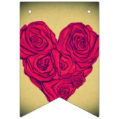 Liebe Herz Vintage Engagement Partei Wimpelkette (Zweite Fahne)