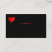 Liebe Herz Visitenkarte (Rückseite)