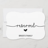 Liebe Herz vorbehaltenes Zeichen Einladung (Vorderseite)