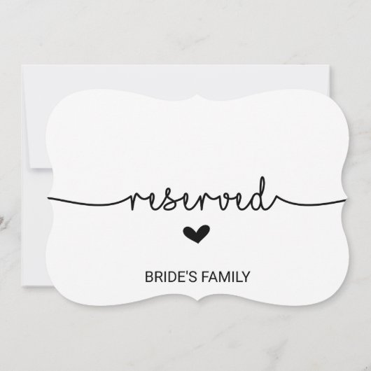 Liebe Herz vorbehaltenes Zeichen Einladung (Rückseite)