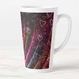Liebe Herz Vorhang Textursublimierung Milchtasse