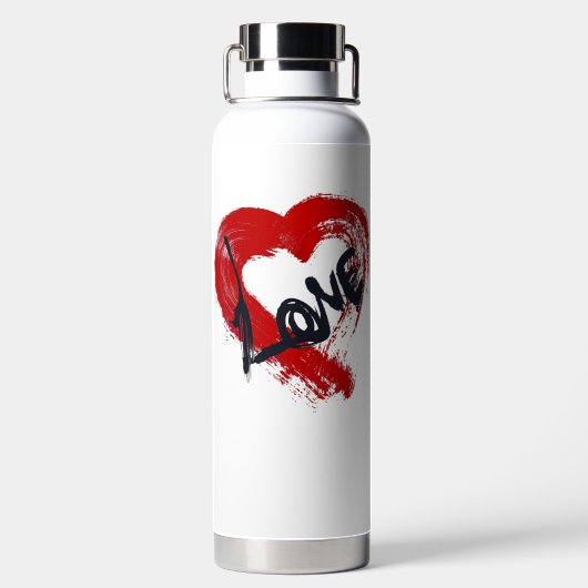 Liebe Herz Wasserflasche Trinkflasche (Rückseite)