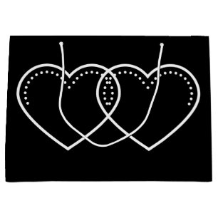 Liebe Herz Weiß Valentinstag Große Geschenktüte