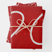 Liebe Herz Weißer Glitzer Valentine Wrapping Pape Geschenkpapier Set (Beispiel)