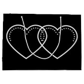 Liebe Herz Weißer Valentin Große Geschenktüte (Rückseite)