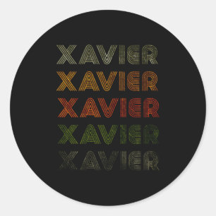 Liebe Herz Xavier Tee Grunge_vintage Stil Schwarz Runder Aufkleber