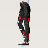 Liebe/Herz/Zeichen (japanische Kalligraphie) Leggings (Links)