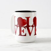 Liebe Herz Zweifarbige Tasse (Vorderseite Links)