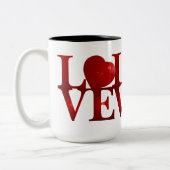 Liebe Herz Zweifarbige Tasse (Links)