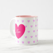Liebe Herz Zweifarbige Tasse (Vorderseite Links)