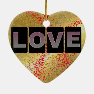 Liebe Herzdekoration Keramik Ornament