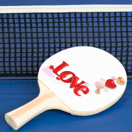 Liebe & Herzen Personalisiertes Ping-Pong-Schläger Tischtennis Schläger
