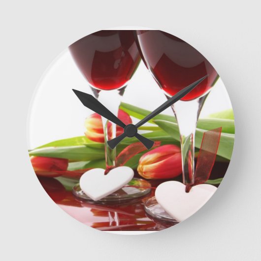 LIEBE-HERZEN RUNDE WANDUHR (Vorderseite)