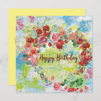 Liebe Herzflatter Grußkarte