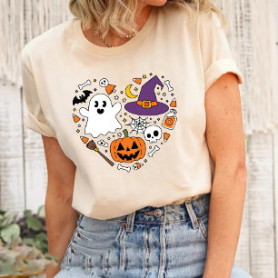 Liebe Herzform Halloween Coole Spooky beängstigend Tri-Blend Shirt