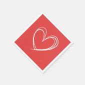 Liebe Herzform Valentine Serviette (Ecke)