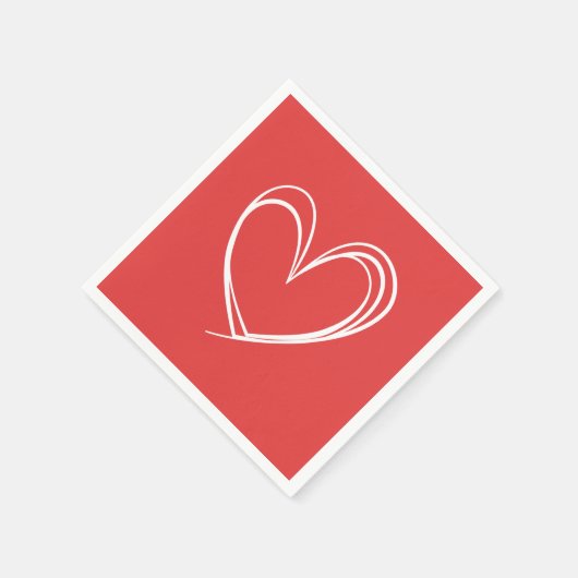 Liebe Herzform Valentine Serviette (Ecke)