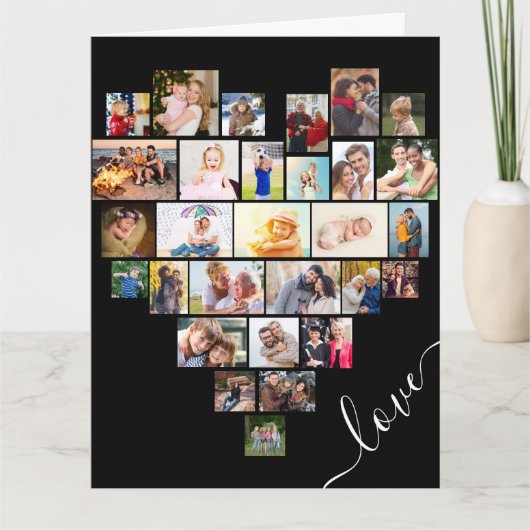 Liebe Herzfoto Collage Happy Jubiläum Karte (Vorderseite)