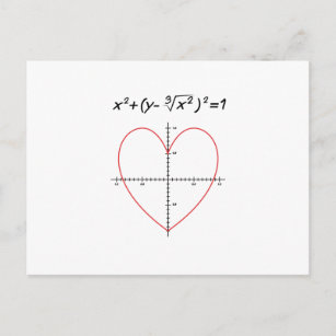 Liebe Herzgleichung Math Funny Valentine's Day Feiertagspostkarte