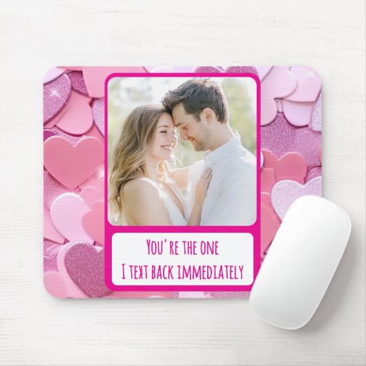 Liebe Herzinfarkt I Text Zurück Mousepad (Mit Mouse)