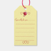 Liebe Herzkerzen, die romantische Originale brenne Geschenkanhänger (Vorderseite)