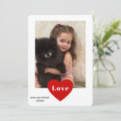 Liebe Herzklasszimmer Foto Valentinstag Karte (Stehend Vorderseite)