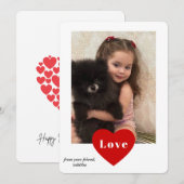 Liebe Herzklasszimmer Foto Valentinstag Karte (Vorne/Hinten)