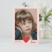 Liebe Herzklasszimmer Foto Valentinstag Karte (Stehend Vorderseite)