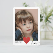 Liebe Herzklasszimmer Foto Valentinstag Karte (Stehend Vorderseite)