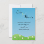 Liebe Herzklopfen Heißluftballon Hochzeit Speicher Save The Date (Rückseite)