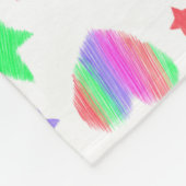 Liebe Herzlich romantisches Girly-Muster Moderne Fleecedecke (Ecke)