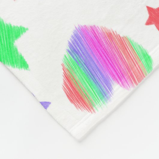 Liebe Herzlich romantisches Girly-Muster Moderne Fleecedecke (Ecke)